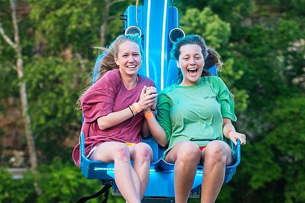 Parakeet Pete's Zipline is located near the southern end of Branson Landing and offers thrilling rides over Lake Taneycomo!