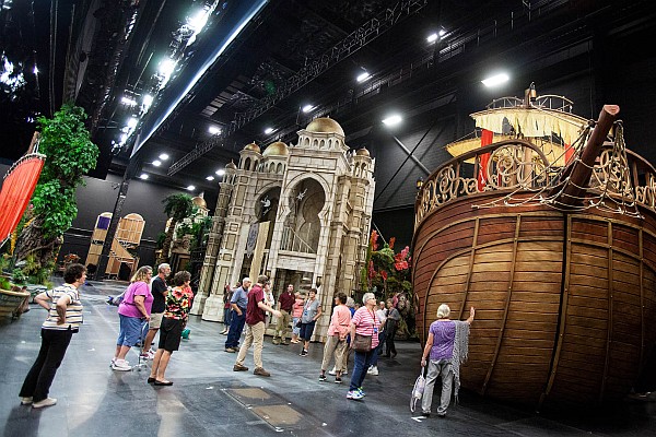 Get an up-close at the 4-story tall stage sets that help bring the Bible's stories to life on Sight & Sound's stage.