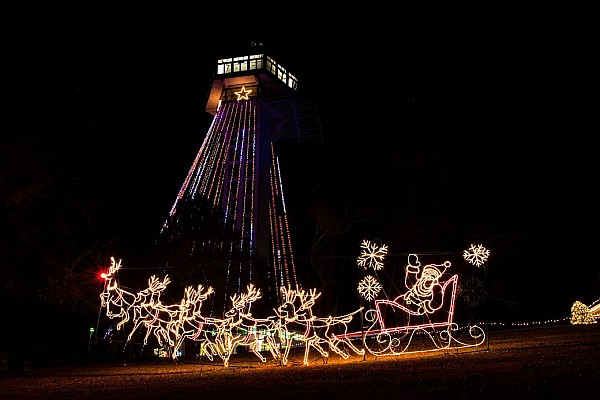Walk through the incredible light display and see the Inspiration Tower (decorated as the area's largest Christmas tree)!